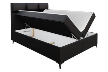 Leckersbo Komplett Sängpaket Kontinentalsäng med förvaring 140x200 cm - Svart - Möbler - Säng - Komplett sängpaket
