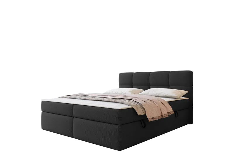 Leckersbo Komplett Sängpaket Kontinentalsäng med förvaring 180x200 cm - Svart - Möbler - Säng - Komplett sängpaket