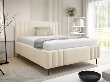 Lomren Sängram med förvaring 160x200 cm - beige - Möbler - Säng - Sängram & sängstomme