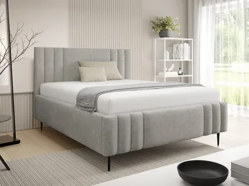 Lomren Sängram med Förvaring 160x200 cm i Tyg med Trästativ - Ljusbeige - Möbler - Säng - Sängram & sängstomme