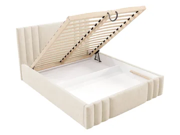 Lomren Sängram med förvaring 180x200 cm - beige - Möbler - Säng - Sängram & sängstomme