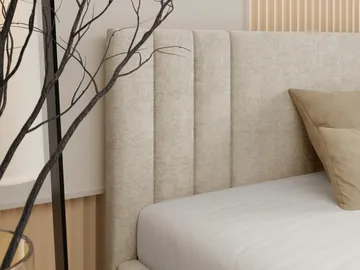 Lomren Sängram med förvaring 180x200 cm - beige - Möbler - Säng - Sängram & sängstomme
