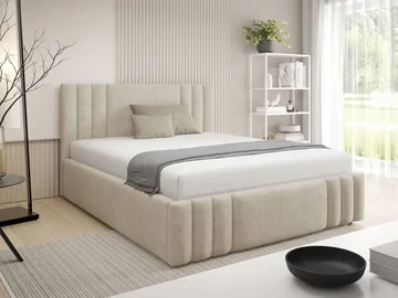 Lomren Sängram med förvaring 180x200 cm - beige - Möbler - Säng - Sängram & sängstomme