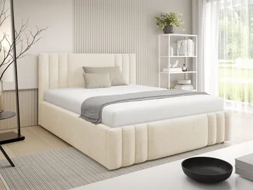 Lomren Sängram med förvaring 180x200 cm - beige - Möbler - Säng - Sängram & sängstomme