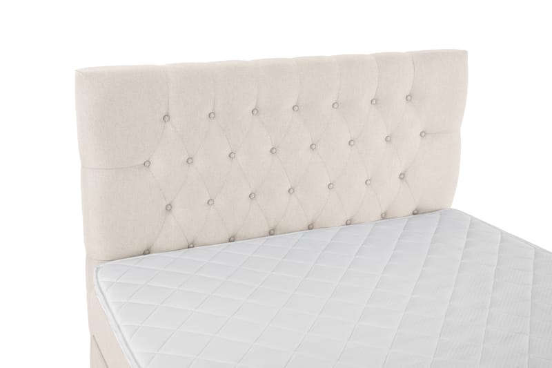 Lucky Komplett Sängpaket 120x200 cm Skummadrass Diamant gavel + Madrasskydd - Beige - Möbler - Säng - Komplett sängpaket