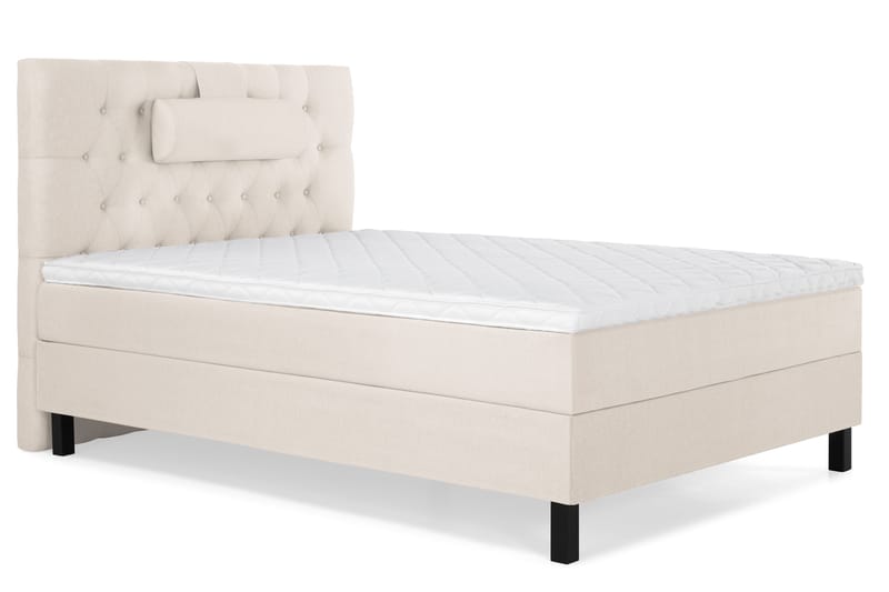 Lucky Komplett Sängpaket 120x200 Skum Diamant Sänggavel - Nackkudde Stor Beige - Möbler - Säng - Komplett sängpaket
