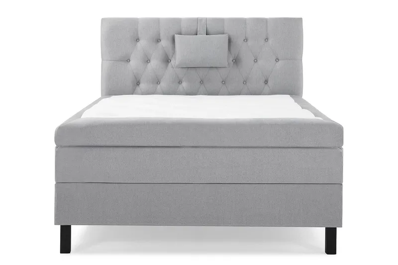 Lucky Komplett Sängpaket 120x200 Polyeter Diamant Sänggavel - Nackkudde Liten Mellangrå - Möbler - Säng - Komplett sängpaket