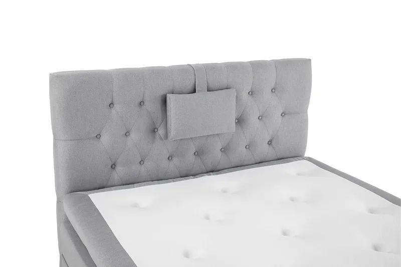 Lucky Komplett Sängpaket 120x200 Polyeter Diamant Sänggavel - Nackkudde Liten Mellangrå - Möbler - Säng - Komplett sängpaket