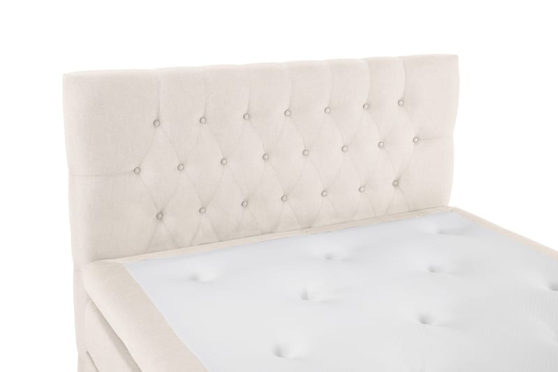 Lucky Komplett Sängpaket 120x200 Polyeter Diamant Sänggavel - Beige - Möbler - Säng - Enkelsäng