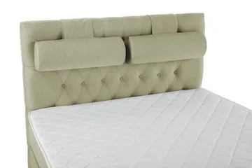 Lucky Komplett Sängpaket 140x200 Skum Diamant Sänggavel - Nackkudde Stor Grön - Möbler - Säng - Kontinentalsäng
