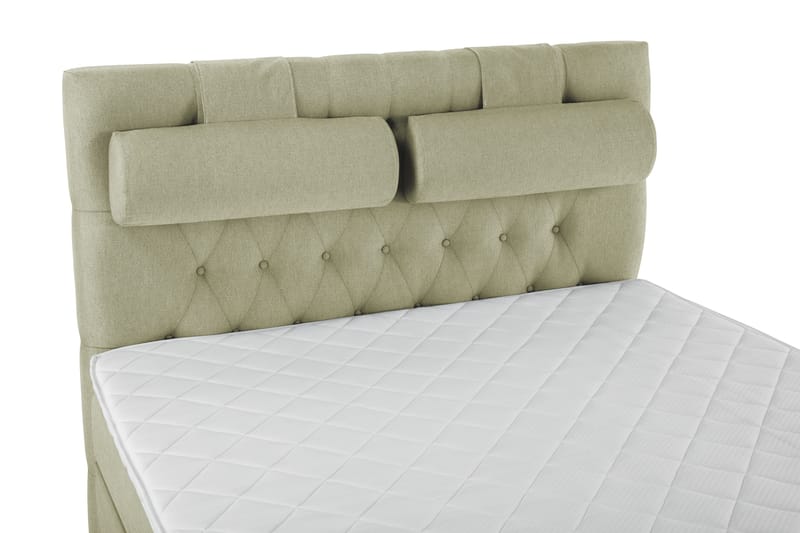 Lucky Komplett Sängpaket 140x200 Skum Diamant Sänggavel - Nackkudde Stor Grön - Möbler - Säng - Kontinentalsäng