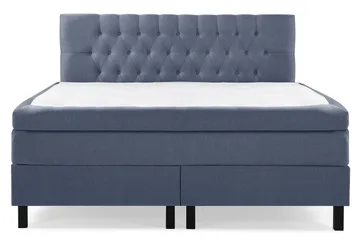 Lucky Komplett Sängpaket 160x200 Latex Diamant Sänggavel - Mörkblå - Möbler - Säng - Komplett sängpaket
