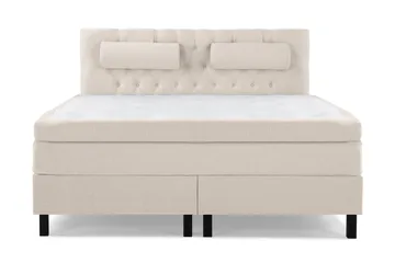 Lucky Komplett Sängpaket 160x200 Memory Diamant Sänggavel - Nackkudde Stor Beige - Möbler - Säng - Kontinentalsäng