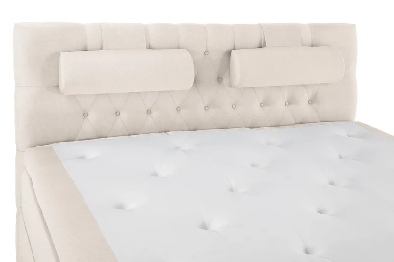 Lucky Komplett Sängpaket 160x200 Memory Diamant Sänggavel - Nackkudde Stor Beige - Möbler - Säng - Kontinentalsäng