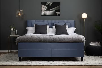 Lucky Komplett Sängpaket 160x200 Memory Diamant Sänggavel - Nackkudde Stor Mörkblå - Möbler - Säng - Komplett sängpaket