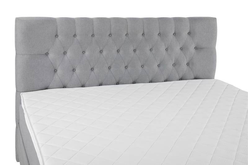 Lucky Komplett Sängpaket 160x200 Skum Diamant Sänggavel - Mellangrå - Möbler - Säng - Komplett sängpaket