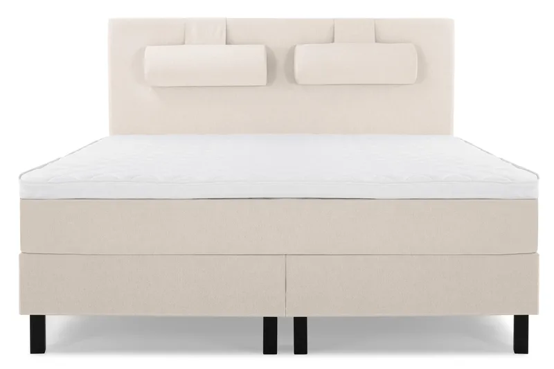Lucky Komplett Sängpaket 160x200 Skum Slät Sänggavel - Nackkudde Stor Beige - Möbler - Säng - Kontinentalsäng