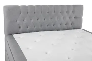 Lucky Komplett Sängpaket 160x200 Polyeter Diamant Sänggavel - Grå - Möbler - Säng - Kontinentalsäng
