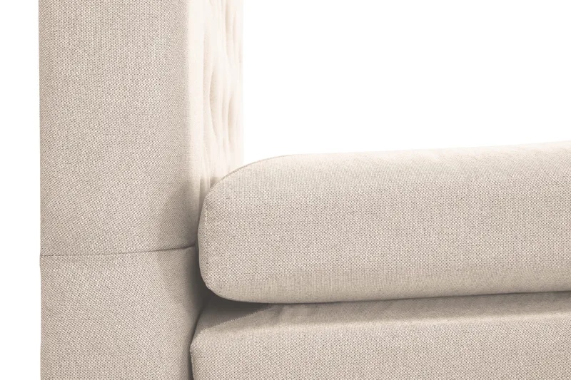 Lucky Komplett Sängpaket 160x200 Polyeter Diamant Sänggavel - Beige - Möbler - Säng - Kontinentalsäng