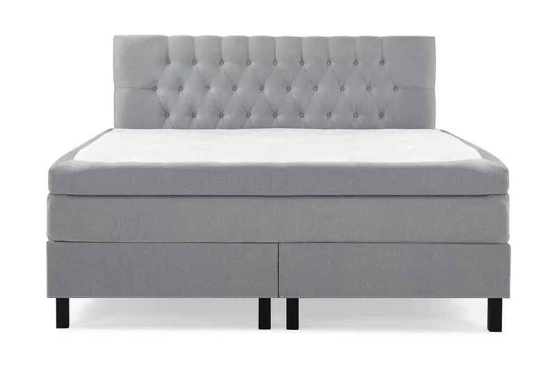 Lucky Komplett Sängpaket 160x200 Polyeter Diamant Sänggavel, Grå