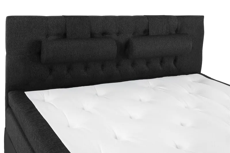 Lucky Komplett Sängpaket 180x200 Memory Diamant - Nackkudde Stor Svart/Grå/PU - Möbler - Säng - Komplett sängpaket