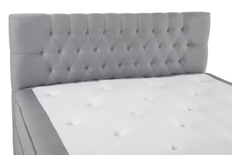 Lucky Komplett Sängpaket 180x200 Memory Diamant Sänggavel - Mellangrå - Möbler - Säng - Kontinentalsäng