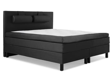 Lucky Komplett Sängpaket 180x200 Memory Slät Sänggavel - Nackkudde Stor Svart/Grå - Möbler - Säng - Komplett sängpaket