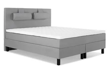 Lucky Komplett Sängpaket 180x200 Skum Slät Sänggavel - Nackkudde Stor Mellangrå - Möbler - Säng - Kontinentalsäng