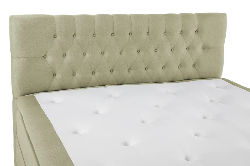 Lucky Komplett Sängpaket 180x200 Polyeter Diamant Sänggavel - Grön - Möbler - Säng - Komplett sängpaket