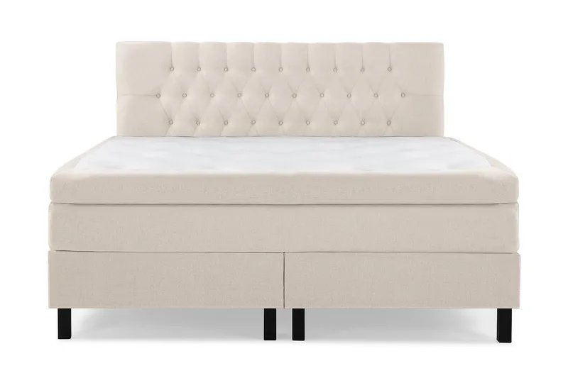 Lucky Kontinentalsäng 160x200 cm, Beige / Ljus