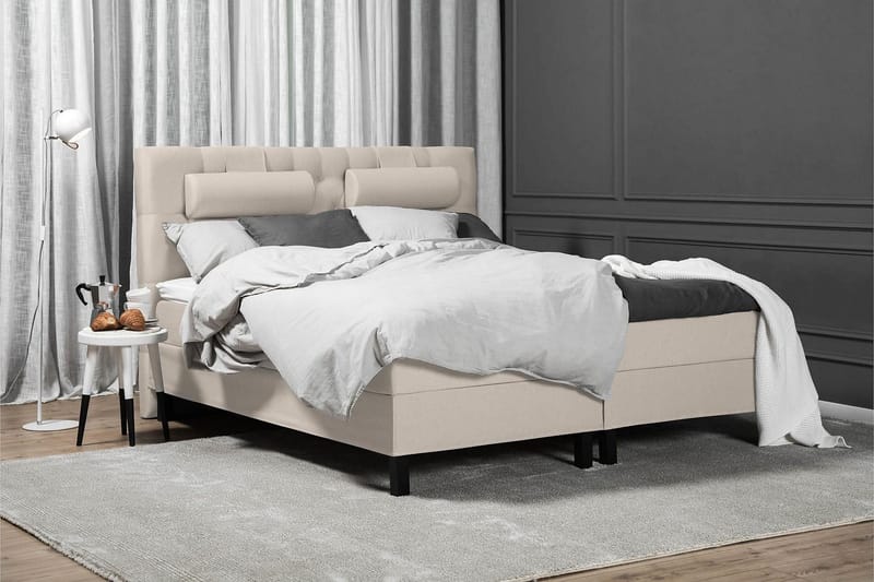 Lucky Kontinentalsäng 180x200Latexmadrass - Beige - Möbler - Säng - Komplett sängpaket