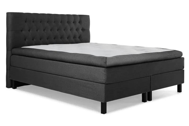 Lucky Kontinentalsäng 180x200Polyeter - Svart/Grå - Möbler - Säng - Komplett sängpaket