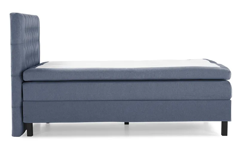 Lucky Sängpaket 140x200 Polyeter Diamant Sänggavel - Mörkblå - Möbler - Säng - Komplett sängpaket