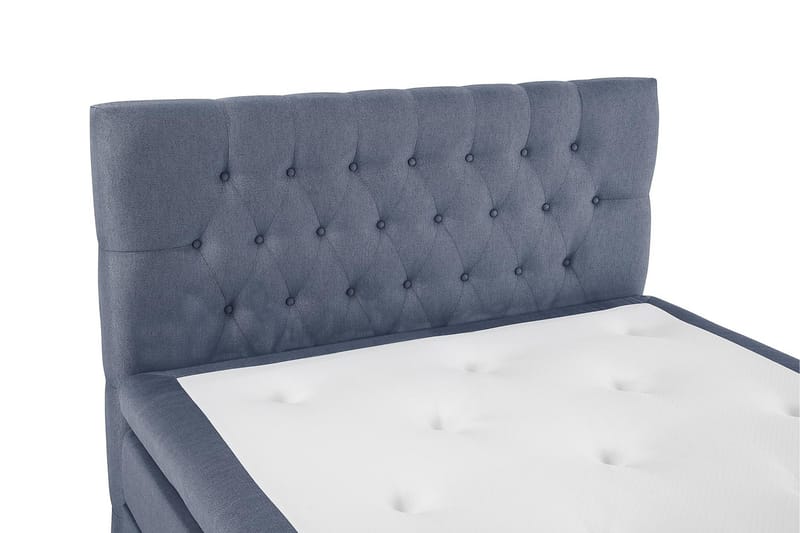 Lucky Sängpaket 140x200 Polyeter Diamant Sänggavel - Mörkblå - Möbler - Säng - Komplett sängpaket