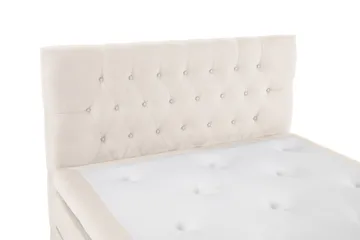 Lucky Sängpaket 140x200 Polyeter Diamant Sänggavel - Beige - Möbler - Säng - Komplett sängpaket