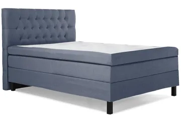 Lucky Sängpaket 140x200 Polyeter Diamant Sänggavel - Mörkblå - Möbler - Säng - Komplett sängpaket