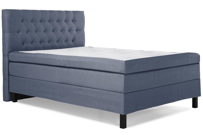 Lucky Sängpaket 140x200 Polyeter Diamant Sänggavel - Mörkblå - Möbler - Säng - Komplett sängpaket
