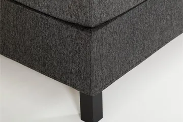Lucky Sängpaket 150x200 SkumSlät Sänggavel Nackkudde - Nackkudde Stor Svart/Grå - Möbler - Säng - Komplett sängpaket