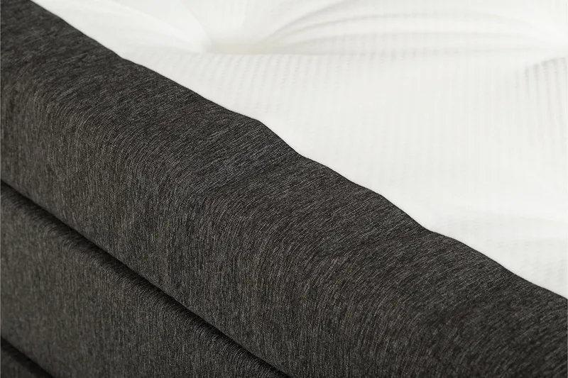 Lucky Sängpaket 150x200 SkumSlät Sänggavel Nackkudde - Nackkudde Stor Svart/Grå - Möbler - Säng - Komplett sängpaket