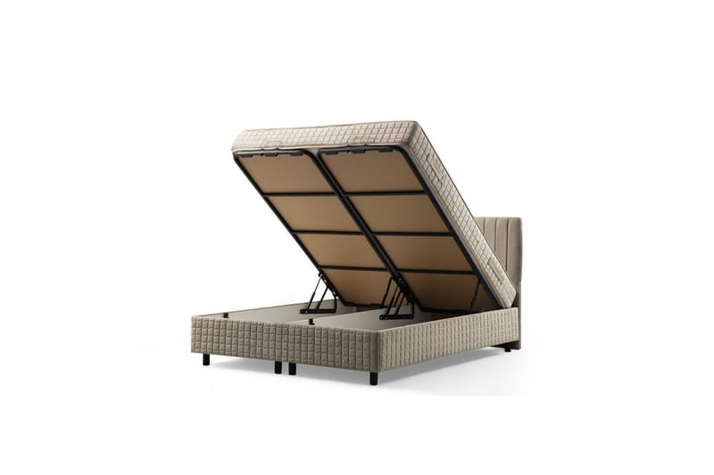 Madrass, Botten & Sänggavel för Enkel Säng Sudamal Set Brun - 120 x 114 x 200 cm - Möbler - Säng - Komplett sängpaket