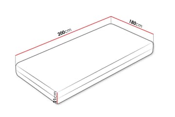 Afvan Skummadrass 180x200 cm - Vit - Möbler - Säng - Madrasser - Skummadrass