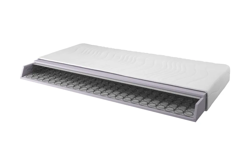 Agat Resårmadrass 180x200 Bonell Mjuk, Vit