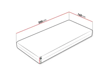 Algedi Resårmadrass 160x200 cm - Vit - Möbler - Säng - Madrasser - Resårmadrass & resårbotten