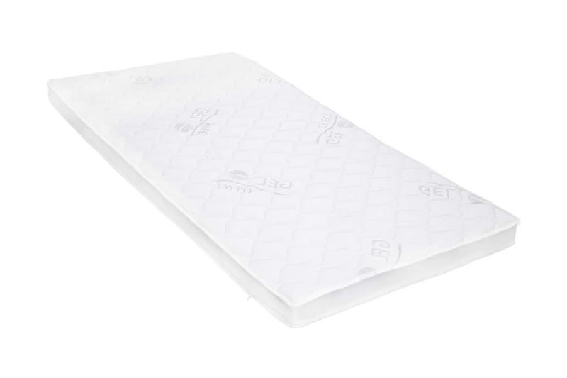 Bäddmadrass 100x200 cm gelskum 7 cm - Vit - Möbler - Säng - Madrasser - Bäddmadrass