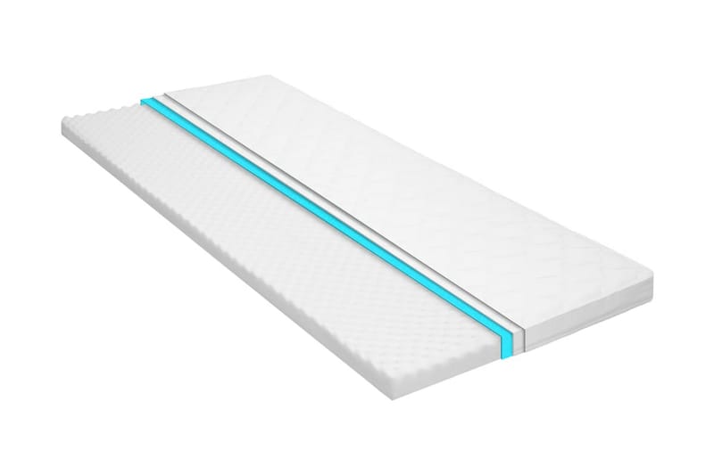 Bäddmadrass 100x200 cm kallskum äggprofil 6 cm - Vit - Möbler - Säng - Madrasser - Bäddmadrass