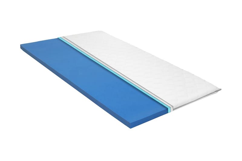 Bäddmadrass 180x200 cm viskoelastiskt minnesskum 6 cm - Vit - Möbler - Säng - Madrasser - Bäddmadrass