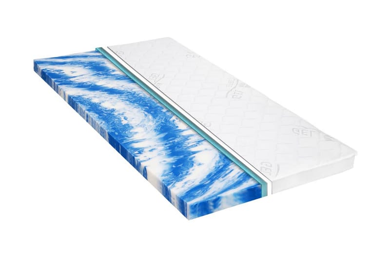 Bäddmadrass 90x200 cm gelskum 7 cm - Vit - Möbler - Säng - Madrasser - Bäddmadrass