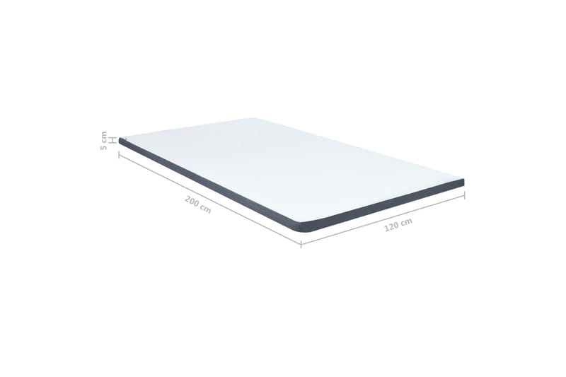 Bäddmadrass för resårsäng 200x120x5 cm - Vit - Möbler - Säng - Madrasser - Bäddmadrass