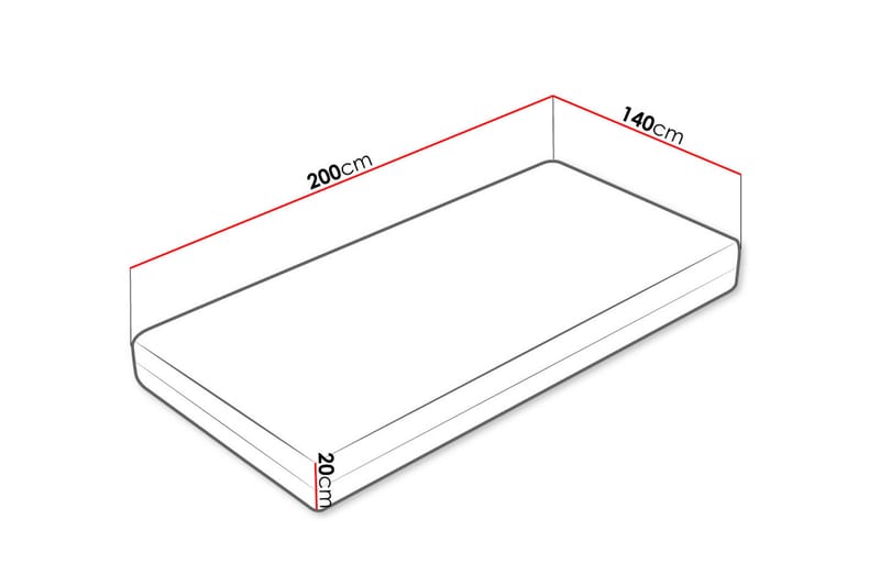 Ellinika Hard Madrass 140x200cm - Vit - Möbler - Säng - Madrasser - Bäddmadrass
