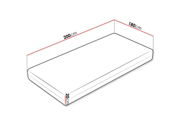 Ellinika Hard Madrass 180x200cm - Vit - Möbler - Säng - Madrasser - Bäddmadrass